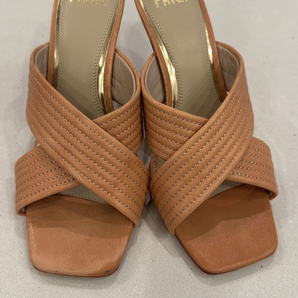PAIGE Leigh open toe sandals in blush leather - Picture 5 of 13